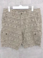 ◇ AMERICAN EAGLE OUTFITTERS 総柄 ハーフ ショート パンツ 34 ブラウン ブラック #  【1002799977654】