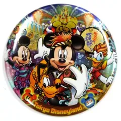 【中古】バッジ・ピンズ(キャラクター) ミッキー＆ミニー＆ドナルド＆プルート 缶バッジ 「ディズニー夏祭り2013」 東京ディズニーランド限定 