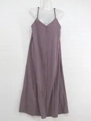 ◇ natural couture NICE CLAUP キャミソール ロング ワンピース サイズF パープル系 レディース  【中古】 【1205180003776】のサムネイル