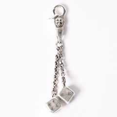 未使用品 クロムハーツ Chrome Hearts ダブルダイスキーチェーン