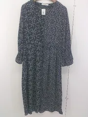 ◇ w closet ダブルクローゼット 総柄 長袖 ロング ワンピース サイズM ブラック系 レディース  【中古】 【1206240013414】のサムネイル