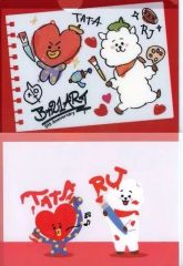 [중고] 문방구 기타 TATA (부이) & RJ (진) 문구 컬렉션 (A5 클리어 파일 2 장 세트) [이치 반 쿠지 BT21 ART 5th Anniversary] F상