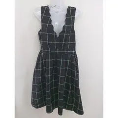 ◇ ●美品● ◎ OLIVE des OLIVE チェック 膝下丈 ジャンパースカート ワンピース サイズF ブラック レッド系 レディース  【中古】 【1207010000511】のサムネイル