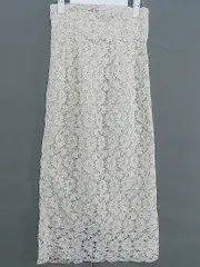 ◇ Another Edition レース ロング タイト スカート ライトベージュ オフホワイト レディース  【中古】 【1207040001038】のサムネイル