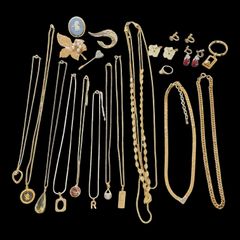 遺品整理まとめて□③】ジュエリー 20点 ネックレス ブローチ リング