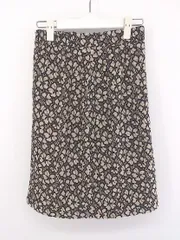 ◇ clear クリア 花柄 刺繍 ウエストゴム 膝丈 台形 スカート サイズM ブラック ベージュ レディース P  【中古】 【1207050004906】のサムネイル