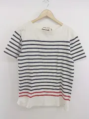 ◇ niko and … ニコアンド ボーダー 半袖 Tシャツ カットソー サイズ4 ホワイト ネイビー レッド レディース メンズ  【1208180000370】