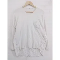 ◇ rehacer レアセル コットン100% 星柄 長袖 Tシャツ カットソー サイズM オフホワイト ブラック メンズ P  【中古】 【1208240002498】のサムネイル