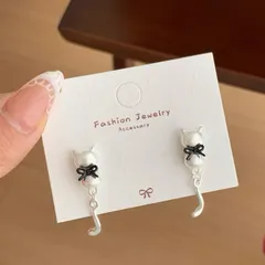 【ピアス】送料無料 猫ピアス  ゆらゆら 猫アクセサリー  猫好き 可愛い キャット ネコ 猫雑貨 千葉  猫グッズ  cats