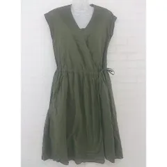 ◇ ◎ ivory court アイボリーコート フレンチスリーブ ラップ 巻き ロング ワンピース カーキ レディース P  【中古】 【1208250003249】のサムネイル