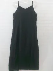 ◇ MAJESTIC LEGON マジェスティックレゴン サテン調 ロング キャミソールワンピース サイズM ブラック レディース P  【中古】 【1208290005289】のサムネイル