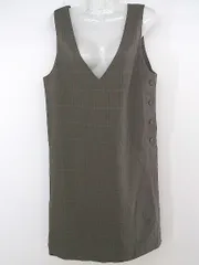 ◇ INDEX インデックス チェック 膝丈 ジャンパースカート サイズM ブラウン系 レディース P  【中古】 【1208300003489】のサムネイル
