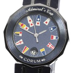 稼働 良品 CORUM アドミラルズカップ レディース時計 K18竜頭 V052 
