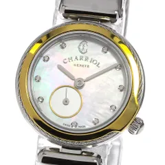 シャリオール CHARRIOL CL24SY.580.004 コロンブス 9Pダイヤ クォーツ レディース 極美品 箱・保証書付き_756618のサムネイル