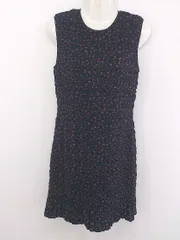 ◇ JILL STUART ジル スチュアート 総柄 シャーリング ノースリーブ ミニ ワンピース サイズ4 ネイビー系 レディース P  【1209020003964】のサムネイル