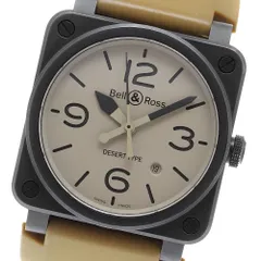 ベル＆ロス Bell＆Ross BR03-92-CBL デザートタイプ デイト 自動巻き メンズ 良品 保証書付き_910759のサムネイル