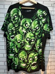 特大 XXL LIQUID BLUE 蓄光 グリーン スカル Tシャツ - メルカリ
