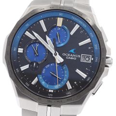 稼働 箱 保証書 別紙】CASIO オシアナス マンタ 電波ソーラー チタン 