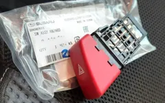 スバル 純正品 インプレッサ STI GDB E～ S203/S204 ハザードスイッチ 赤 レッド 他流用 Hazard Switch Redのサムネイル