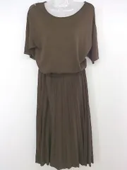 ◇ ◎ SOUP スープ ベルト付 半袖 ロング ニット ワンピース サイズ9 ブラウン レディース P  【中古】 【1209080001047】のサムネイル