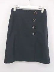 ◇ martinique マルティニーク スリット 膝丈 台形 スカート サイズ2 ブラック レディース P  【中古】 【1209070005581】のサムネイル
