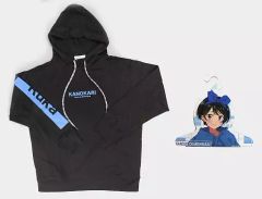 【中古】衣類 更科瑠夏 KANOKARIパーカー(キャラハンガー付き) ブラック Lサイズ 「彼女、お借りします×アトレ秋葉原」