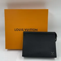 Louis Vuitton  ルイヴィトン ポシェット　ヴォワヤージュ タイガレザー M30450 クラッチバッグ ユニセックス レザー ブラック 中古のサムネイル