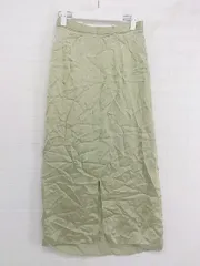 ◇ COLLAGE GALLARDAGALANTE サテン調 ロング ナロー スカート サイズF グリーン系 レディース P  【中古】 【1209140002960】のサムネイル