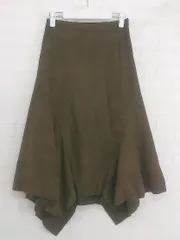 ◇ ESTNATION サイドジップ フェイクスウェード ロング フレア ヘムスカート サイズ36 ブラウン レディース P  【中古】 【1209160003633】のサムネイル