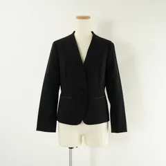 Sunauna スーナウーナ ノーカラー ジャケット フォーマル ブラック 黒 ステッチのサムネイル