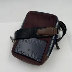Paul Smith  ポールスミス サコッシュ ブランデッドカラーエッジショルダーバッグ メンズ ブラウン ネイビー 中古