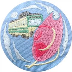 [중고] 액세서리 (비금속) (캐릭터) 모자 & 기차 (디지몬 어드벤처) [디지몬 어드벤처 시리즈 디지몬 숍 in 시부야 PARCO 자수 브로치]