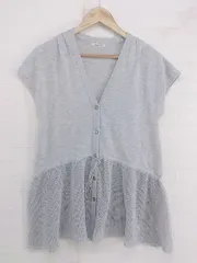 ◇ Simplicite シンプリシテェ ノースリーブ ニット ブラウス グレー レディース P  【中古】 【1209210002746】のサムネイル