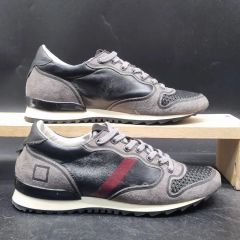 Cetti】セッティ メッシュスニーカー グレー×レッド スペイン製 紐ゴム 