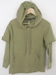 ◇ RUSSELL ATHLETIC ラッセルアスレティック サイドスリット 長袖 プルオーバーパーカー サイズS カーキ系 レディース P  【中古】 【1209260005513】のサムネイル