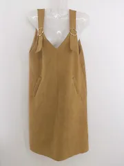 ◇ Simplicite シンプリシテェ フェイクスウェード 膝下丈 ジャンパースカート キャメル系 レディース P  【中古】 【1209280004428】のサムネイル