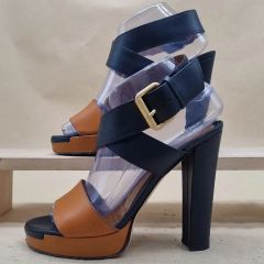 TOD'S レザー サンダル バイカラー チャンキーヒール 36 トッズ - メルカリ
