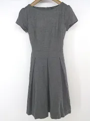 ◇ QUEENS COURT クイーンズコート タック ギャザー 半袖 ミニ ワンピース サイズ1 ダークグレー レディース P  【中古】 【1210050003268】のサムネイル