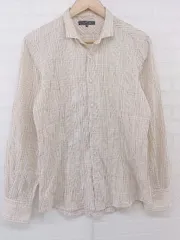 ◇ MICHEL KLEIN homme ミッシェルクランオム チェック 長袖 シャツ サイズ48 ベージュ メンズ P  【1210040011259】のサムネイル