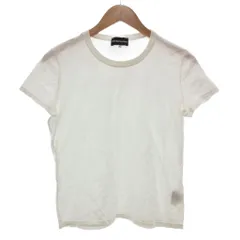 エンポリオアルマーニ EMPORIO ARMANI Tシャツ カットソー 42 白 ホワイト バックロゴ 半袖 /NU ■ECD001