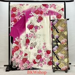 振袖 桜井莉菜 ラメ刺繍 銀通し 紋意匠 身丈173cm 撥水加工済HKT039 振袖 桜井莉菜 ラメ刺繍 銀通し 紋意匠 身丈173cm 撥水加工済HKT039