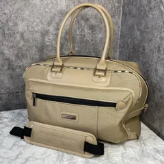 BURBERRY GOLF バーバリーゴルフ ボストンバッグ 2WAY ベージュ ノバチェック シューズ収納アリ