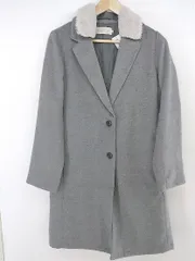 ◇ chocol raffine robe ショコラ フィネ ローブ フェイクファー 長袖 チェスター コート サイズL グレー レディース P  【中古】 【1210270003444】のサムネイル