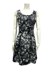 TADASHI SHOJI モノトーン 花柄 ノースリーブ ワンピース - メルカリ