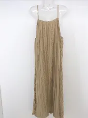 ◇ AIC. エーアイシー プリーツ ロング キャミソール ワンピース サイズL ライトブラウン レディース P  【中古】 【1211050001780】のサムネイル