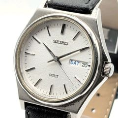 SEIKO 7T32-6000 Watch Quartz Men's Round Chronograph Silver Date