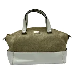 Kate spade(ケイトスペード) ハンドバッグ - PXRU4899 グレーベージュ×白 リネン、レザー