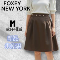 美品 フォクシーニューヨーク ウエストビジューフレアスカート Aライン