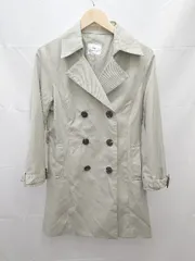 ◇ MEW'S REFINED CLOTHES 袖ベルト 長袖 トレンチ コート サイズL パステルミントグリーン レディース E  【1211150039645】のサムネイル
