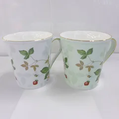 WEDGWOOD ウェッジウッド ワイルドストロベリー パステル ペアマグカップ②　公田店